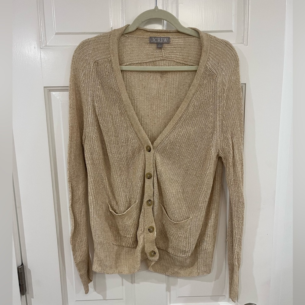 J. Crew Women's Beige Cardigan Sweater